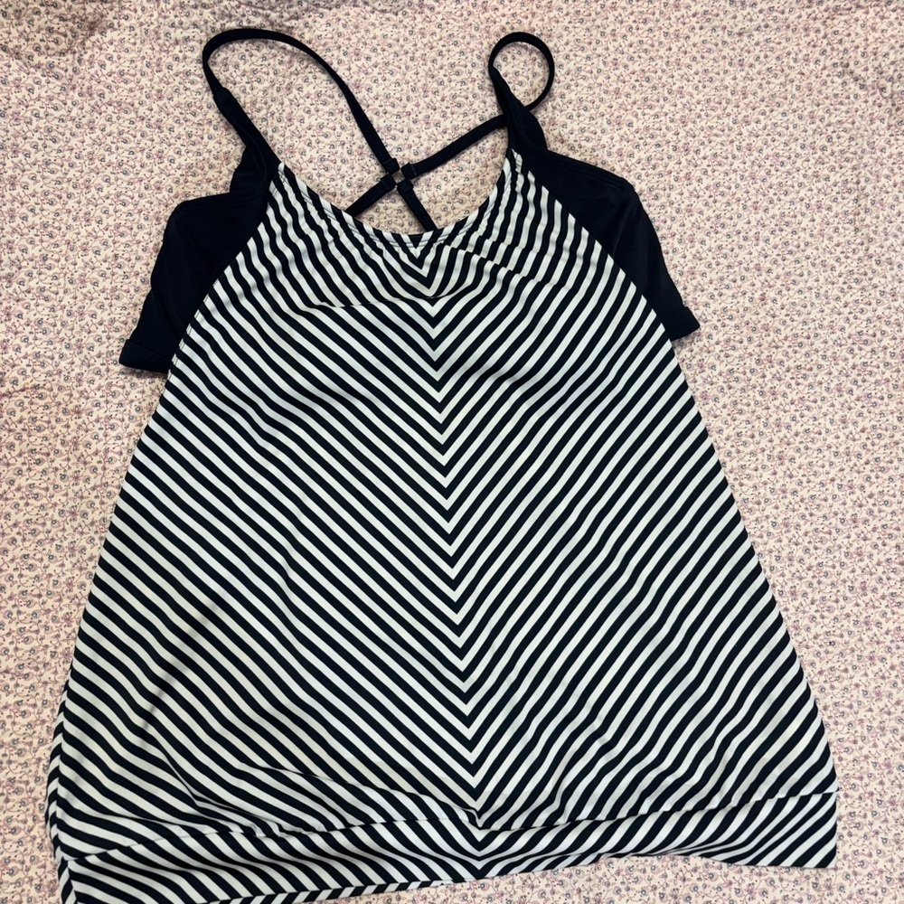 Athleta Black and White Striped Camisole